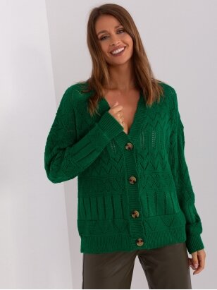 Tamsiai žalios spalvos megztinis MGZ0105