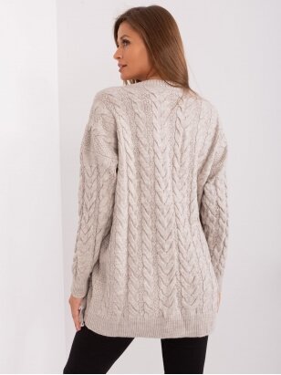 Smėlinės spalvos megztinis MGZ0108