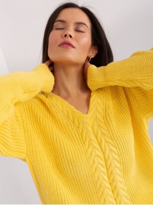 Geltonos spalvos megztinis MGZ0109