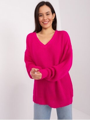 Rožinės spalvos megztinis MGZ0110