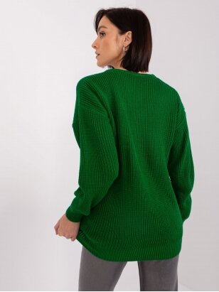 Tamsiai žalios spalvos megztinis MGZ0110