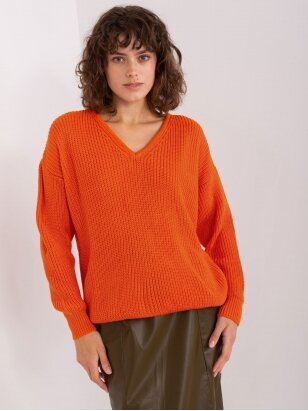 Oranžinės spalvos megztinis MGZ0110