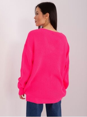 Neoninės rožinės spalvos megztinis MGZ0110