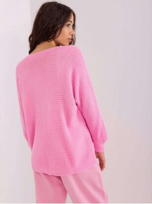 Rožinės spalvos megztinis MGZ0111