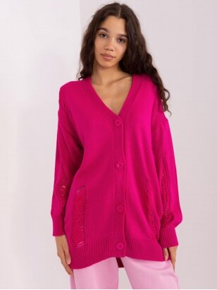 Rožinės spalvos megztinis MGZ0115