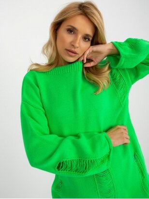 Neoninės žalios spalvos megztinis MGZ0116