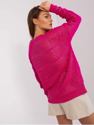 Rožinės spalvos megztinis MOD2299