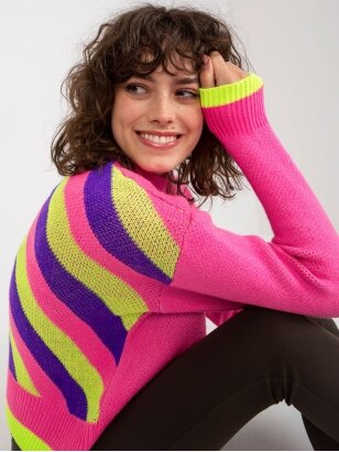Rožinės spalvos megztinis MGZ0148