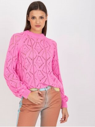Rožinės spalvos megztinis MGZ0198