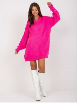 Neoninės rožinės spalvos megztinis MOD1989