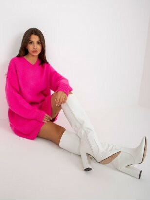 Neoninės rožinės spalvos megztinis MOD1989