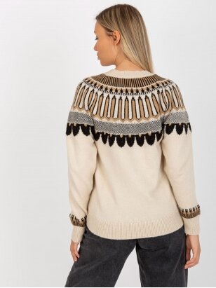 Smėlinės spalvos megztinis MOD2072