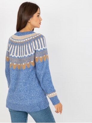 Mėlynos spalvos megztinis MOD2072