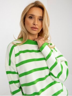 Žalias dryžuotas megztinis MOD2175