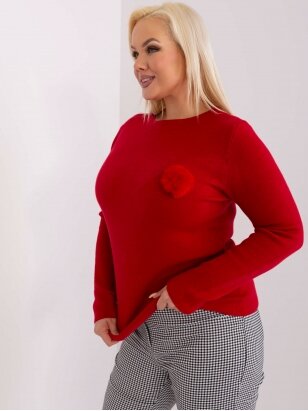Raudonos spalvos megztinis MGZ0258