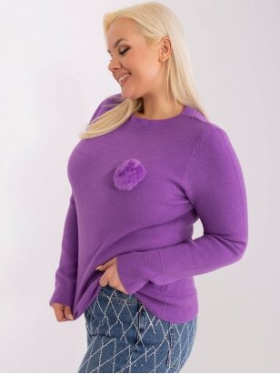Violetinės spalvos megztinis MGZ0258