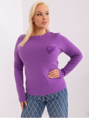 Violetinės spalvos megztinis MGZ0258