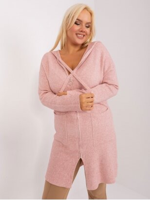 Šviesiai rožinės spalvos megztinis MGZ0259