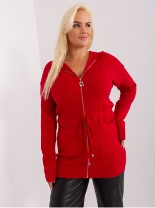 Raudonos spalvos megztinis MGZ0260
