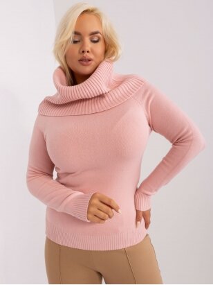 Šviesiai rožinės spalvos megztinis MGZ0267