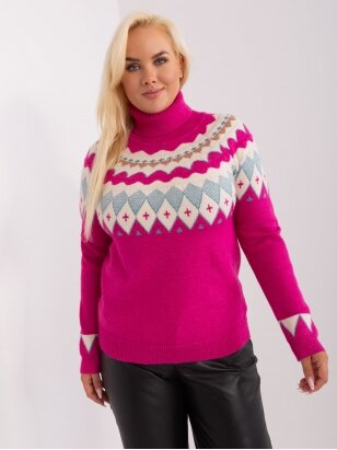 Rožinės spalvos megztinis MGZ0273