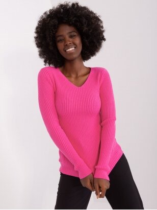 Rožinės spalvos megztinis MGZ0281
