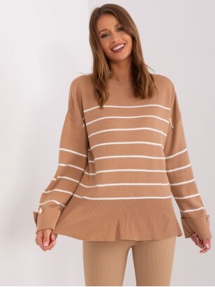 Šviesiai rudos spalvos megztinis MGZ0287