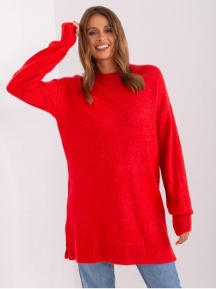 Raudonos spalvos megztinis MGZ0291
