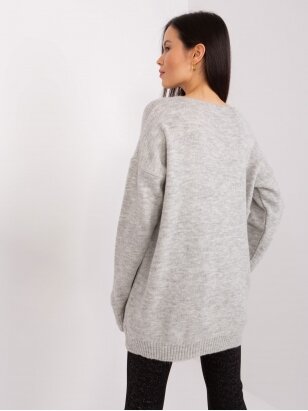 Šviesiai pilkos spalvos megztinis MGZ0295