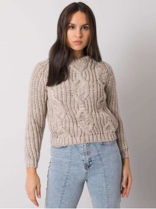 Smėlinės spalvos megztinis MGZ0297