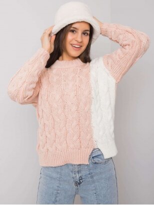 Šviesiai rožinės spalvos megztinis MGZ0298