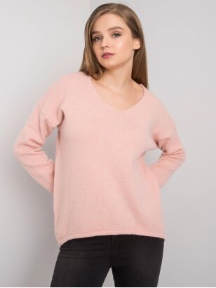 Šviesiai rožinės spalvos megztinis MGZ0307