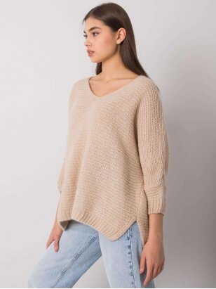 Smėlinės spalvos megztinis MOD1512