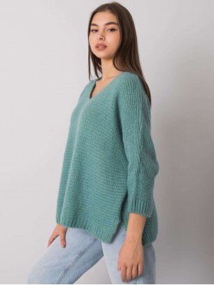 Tamsiai mėtinės spalvos megztinis MOD1512