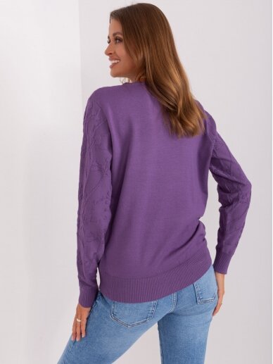 Violetinės spalvos megztinis MOD2387 1