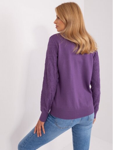 Violetinės spalvos megztinis MOD2388 1