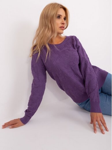 Violetinės spalvos megztinis MOD2388 5