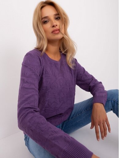 Violetinės spalvos megztinis MOD2388 2