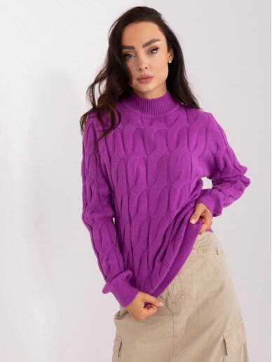 Violetinės spalvos megztinis MGZ0047