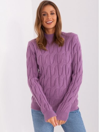 Violetinės spalvos megztinis MGZ0047