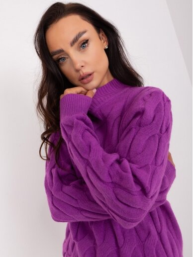 Violetinės spalvos megztinis MGZ0047 1