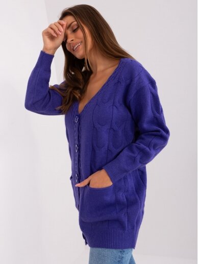 Violetinės spalvos megztinis MGZ0048 1