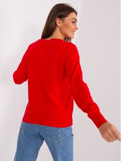 Raudonos spalvos megztinis MGZ0050 3
