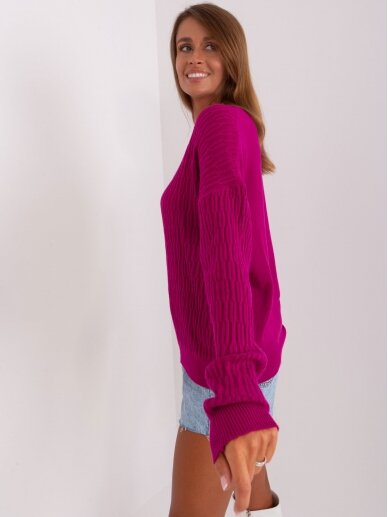 Violetinės spalvos megztinis MOD2389 3