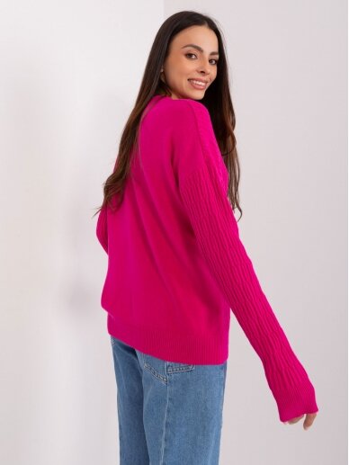 Rožinės spalvos megztinis MOD2389 1