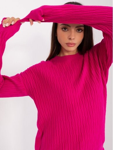 Rožinės spalvos megztinis MOD2389 2