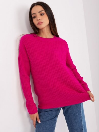 Rožinės spalvos megztinis MOD2389 3