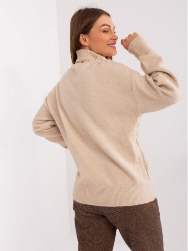 Smėlinės spalvos megztinis MGZ0057 5
