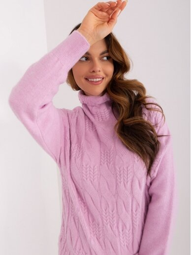 Šviesiai violetinės spalvos megztinis MGZ0057 2