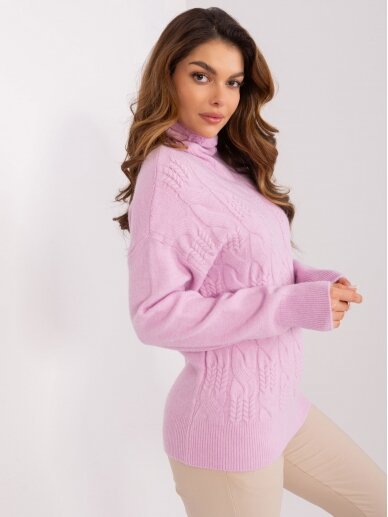 Šviesiai violetinės spalvos megztinis MGZ0057 3